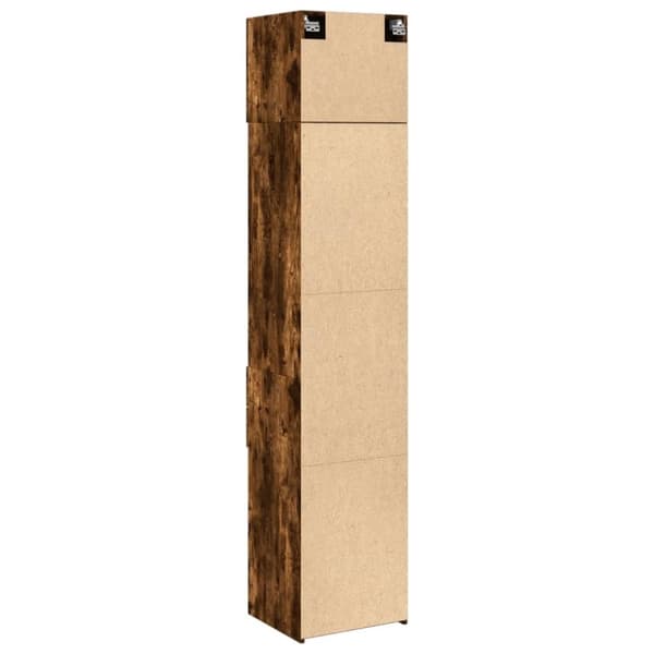 vidaXL Smalt oppbevaringsskap røkt eik 45x42,5x225 cm konstruert tre
