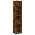 Miniatyrbilde 1 av 11: vidaXL Smalt oppbevaringsskap røkt eik 45x42,5x225 cm konstruert tre