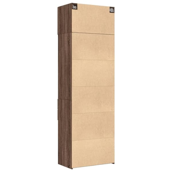 vidaXL Oppbevaringsskap brun eik 70x42,5x225 cm konstruert tre