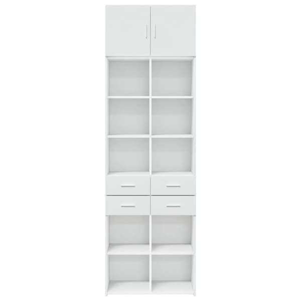 vidaXL Förvaringsskåp vit 70x42,5x225 cm konstruerat trä