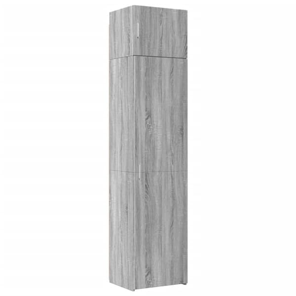 vidaXL Smalt oppbevaringsskap grå sonoma 50x42,5x225 cm konstruert tre