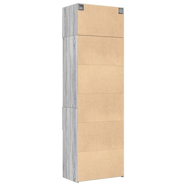 vidaXL Oppbevaringsskap grå sonoma 70x42,5x225 cm konstruert tre