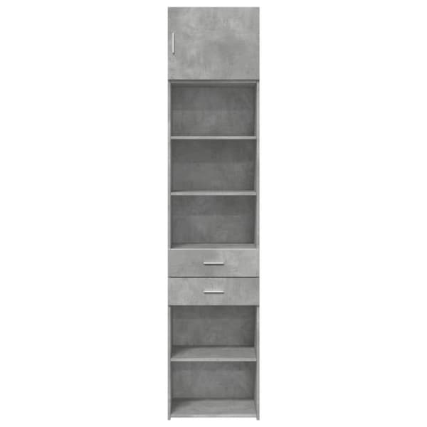 vidaXL Säilytyskaappi kapea betoninharmaa 50x42,5x225 cm tekninen puu