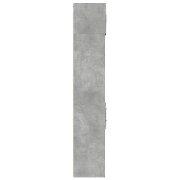 vidaXL Säilytyskaappi kapea betoninharmaa 50x42,5x225 cm tekninen puu