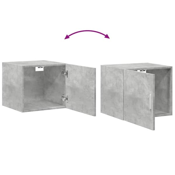 vidaXL Säilytyskaappi kapea betoninharmaa 50x42,5x225 cm tekninen puu