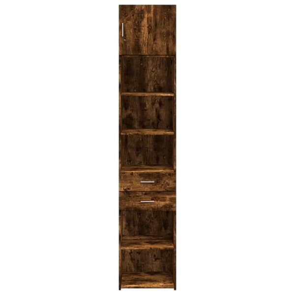 vidaXL skab 45x42,5x225 cm smalt konstrueret træ røget egetræsfarve