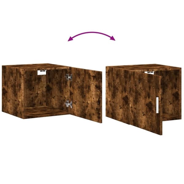 vidaXL skab 45x42,5x225 cm smalt konstrueret træ røget egetræsfarve