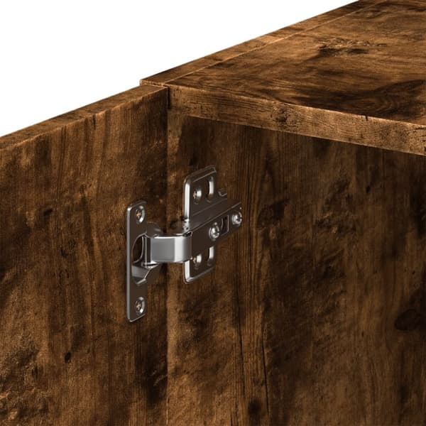 vidaXL skab 45x42,5x225 cm smalt konstrueret træ røget egetræsfarve