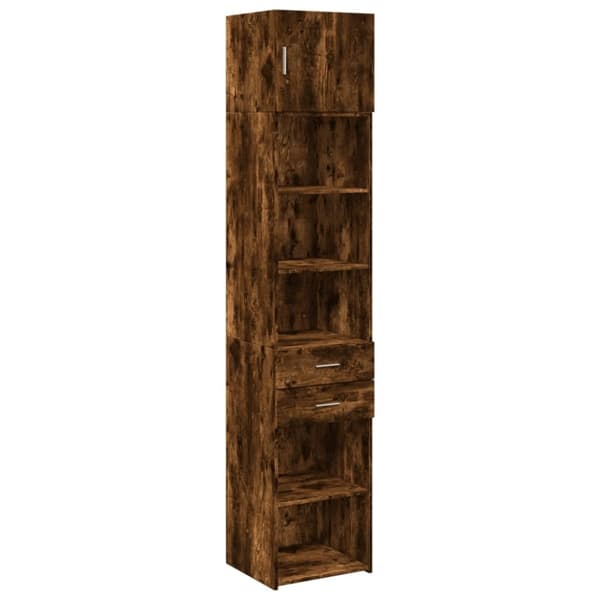 vidaXL skab 45x42,5x225 cm smalt konstrueret træ røget egetræsfarve