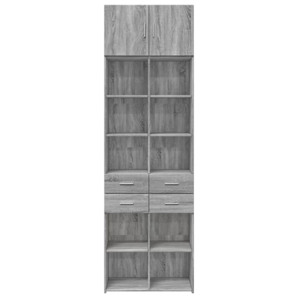 vidaXL skab 70x42,5x225 cm konstrueret træ grå sonoma-eg
