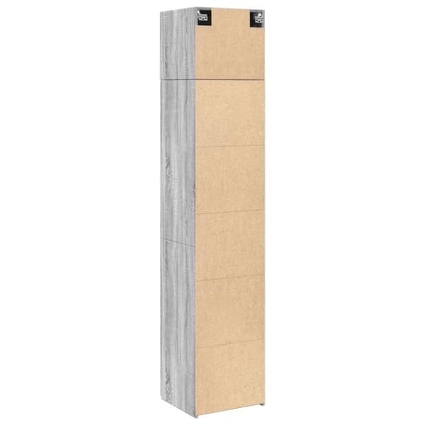 vidaXL skab 45x42,5x225 cm smalt konstrueret træ grå sonoma-eg