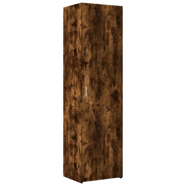 vidaXL skab 50x42,5x225 cm smalt konstrueret træ røget egetræsfarve