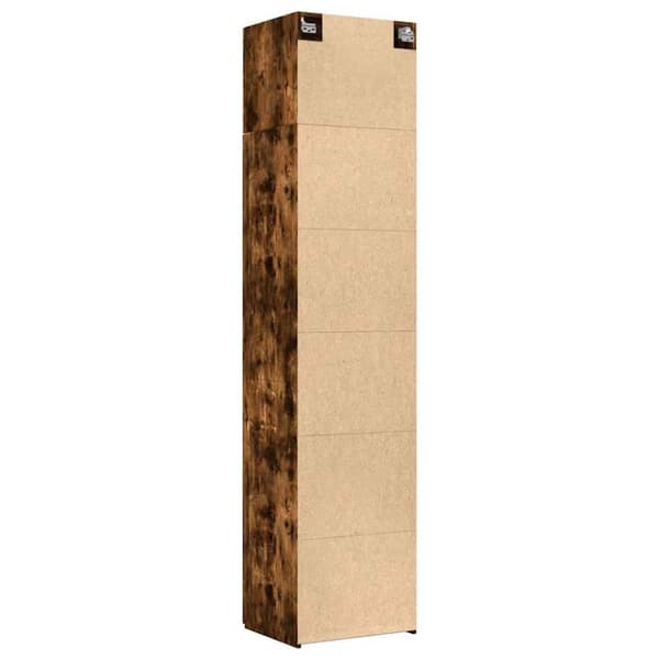 vidaXL skab 50x42,5x225 cm smalt konstrueret træ røget egetræsfarve