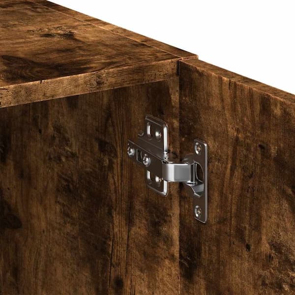 vidaXL skab 50x42,5x225 cm smalt konstrueret træ røget egetræsfarve