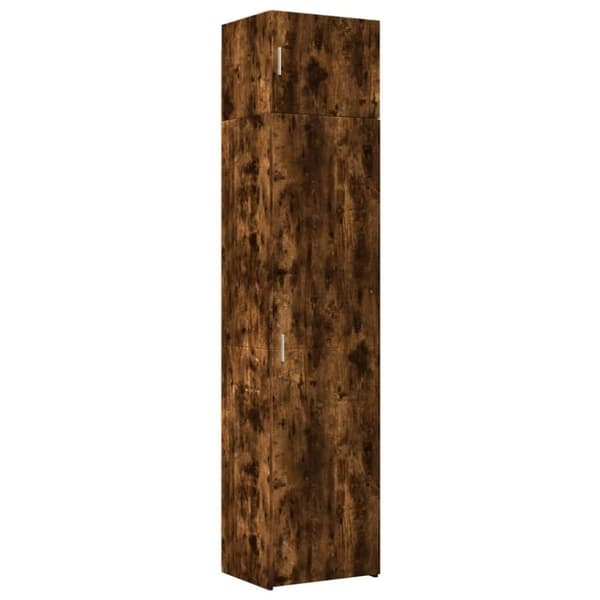 vidaXL skab 50x42,5x225 cm smalt konstrueret træ røget egetræsfarve