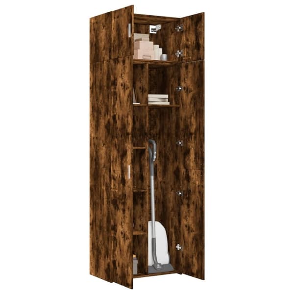 vidaXL skab 70x42,5x225 cm konstrueret træ røget egetræsfarve