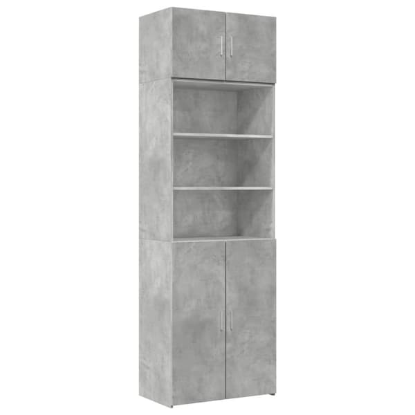 vidaXL skab 70x42,5x225 cm smalt konstrueret træ betongrå