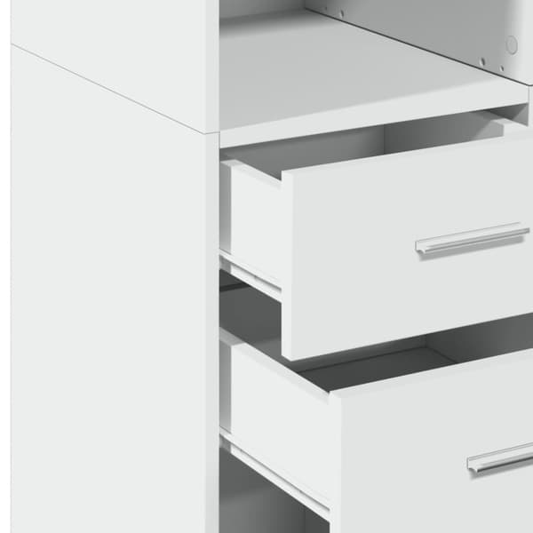 vidaXL opbevaringsskab 70x42,5x225 cm konstrueret træ hvid