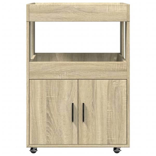 vidaXL Barvagn sonoma-ek 60x39,5x89 cm konstruerat trä