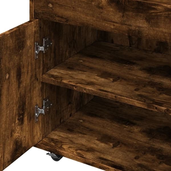 vidaXL Bartralle røkt eik 60x39,5x89 cm konstruert tre