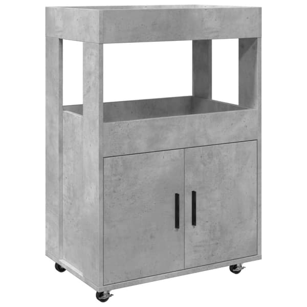 vidaXL Baarivaunu betoninharmaa 60x39,5x89 cm tekninen puu