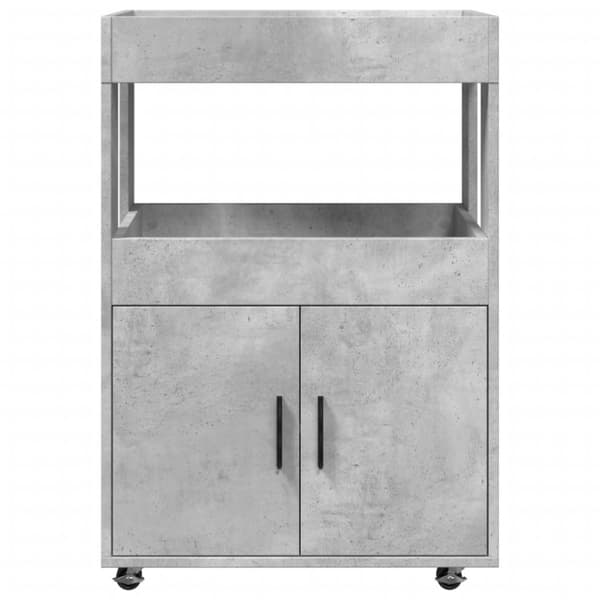 vidaXL Baarivaunu betoninharmaa 60x39,5x89 cm tekninen puu