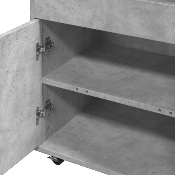 vidaXL Baarivaunu betoninharmaa 60x39,5x89 cm tekninen puu