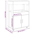 Pikkukuva 10 / 10: vidaXL Baarivaunu betoninharmaa 60x39,5x89 cm tekninen puu
