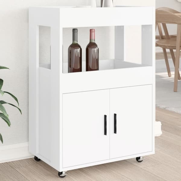 vidaXL barvogn 60x39,5x89 cm konstrueret træ hvid