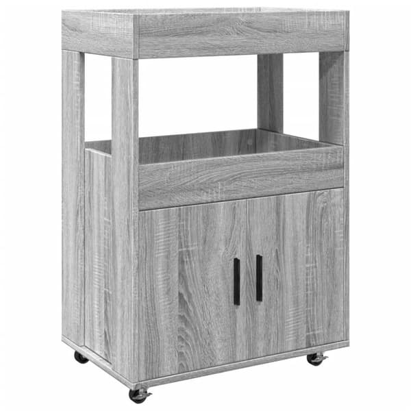 vidaXL barvogn 60x39,5x89 cm konstrueret træ grå sonoma-eg
