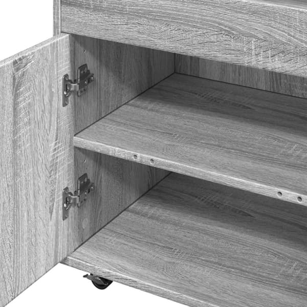 vidaXL barvogn 60x39,5x89 cm konstrueret træ grå sonoma-eg