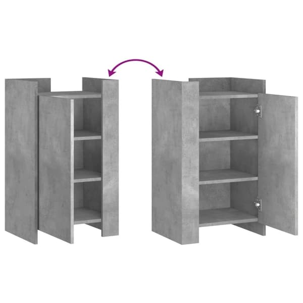 vidaXL Skjenk betonggrå 45x35x75 cm konstruert tre
