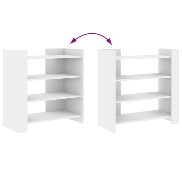 vidaXL Skjenk hvit 73,5x35x75 cm konstruert tre