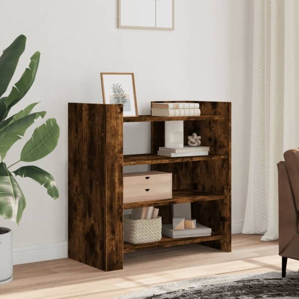 vidaXL Skjenk røkt eik 73,5x35x75 cm konstruert tre
