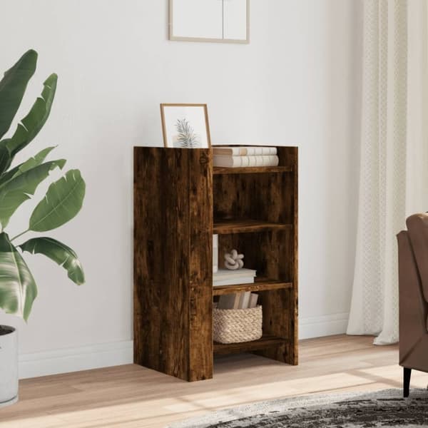 vidaXL Skjenk røkt eik 45x35x75 cm konstruert tre