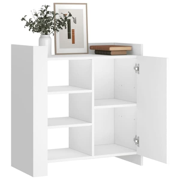 vidaXL Skjenk hvit 73,5x35x75 cm konstruert tre