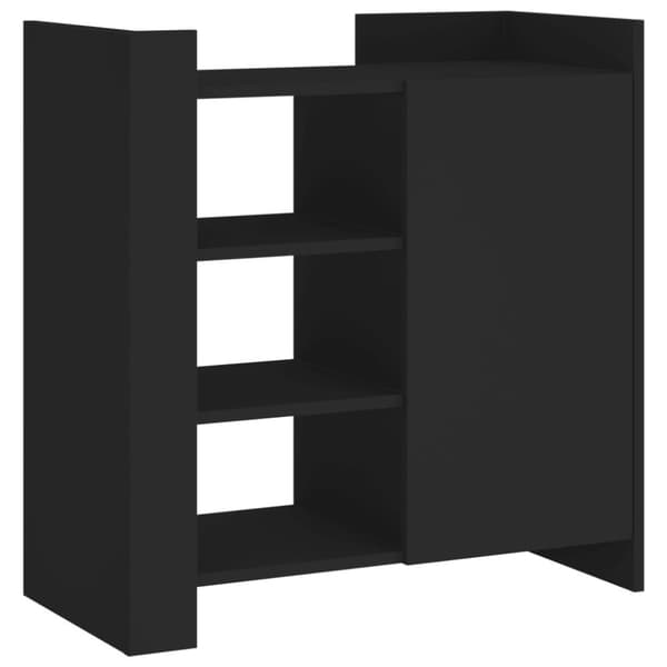 vidaXL Skänk svart 73,5x35x75 cm konstruerat trä