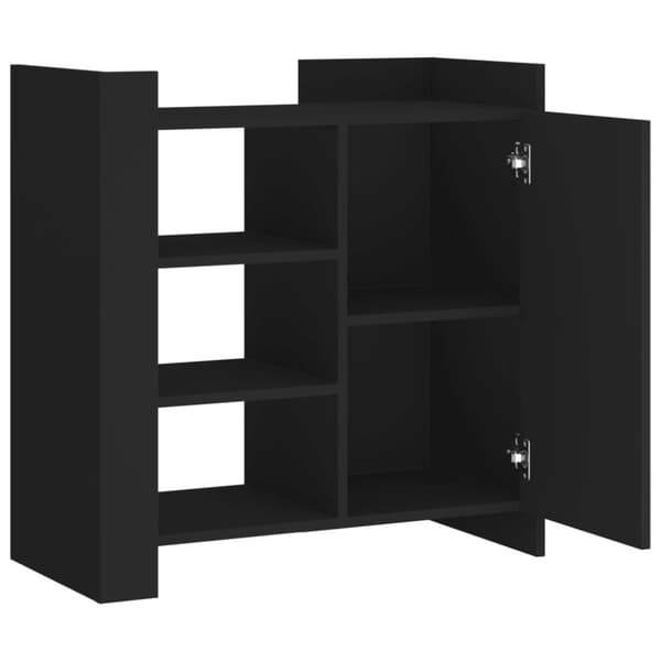 vidaXL Skänk svart 73,5x35x75 cm konstruerat trä