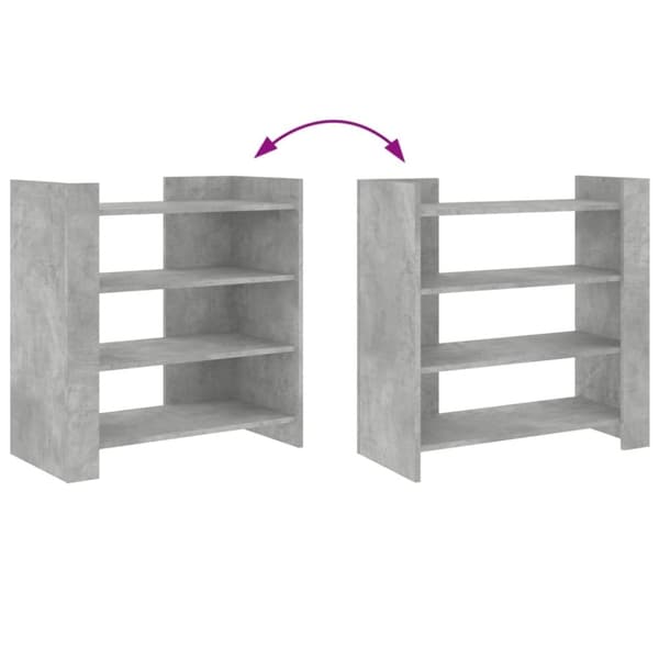 vidaXL Skjenk betonggrå 73,5x35x75 cm konstruert tre