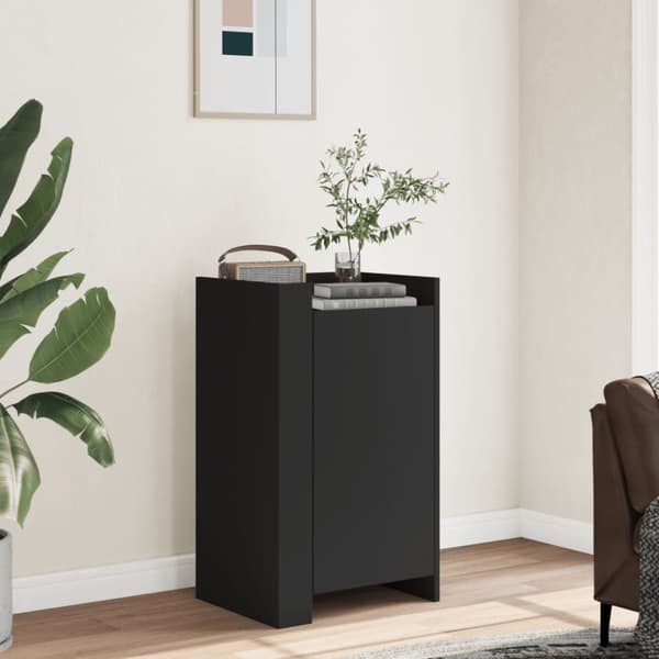 vidaXL skænk 45x35x75 cm konstrueret træ sort