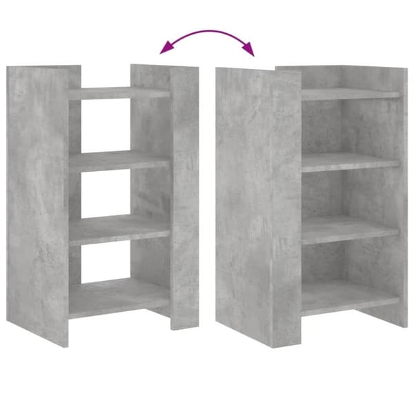 vidaXL skænk 45x35x75 cm konstrueret træ betongrå