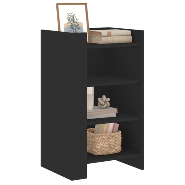 vidaXL skænk 45x35x75 cm konstrueret træ sort