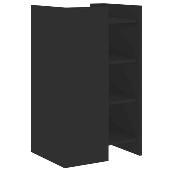 vidaXL skænk 45x35x75 cm konstrueret træ sort