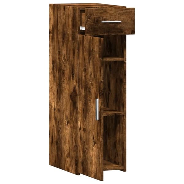 vidaXL Skjenk røkt eik 30x42,5x93 cm konstruert tre