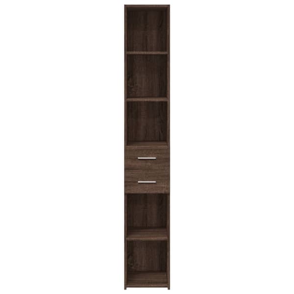 vidaXL Hylle brun eik 30x42,5x185 cm konstruert tre