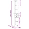 Miniatyrbilde 10 av 11: vidaXL Hylle brun eik 30x42,5x185 cm konstruert tre
