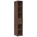 Miniatyrbilde 1 av 11: vidaXL Hylle brun eik 30x42,5x185 cm konstruert tre