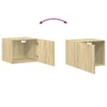 Miniatyrbilde 8 av 11: vidaXL Veggskap sonoma eik 50x42,5x40 cm konstruert tre