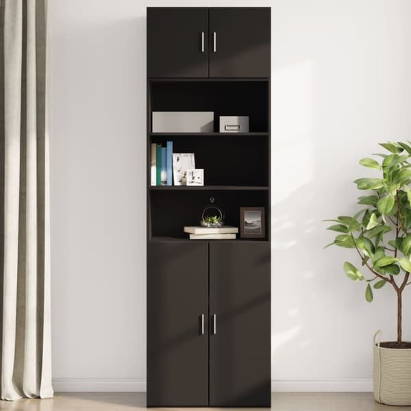 vidaXL Veggskap svart 70x42,5x40 cm konstruert tre