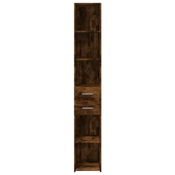 vidaXL Hylle røkt eik 30x42,5x185 cm konstruert tre